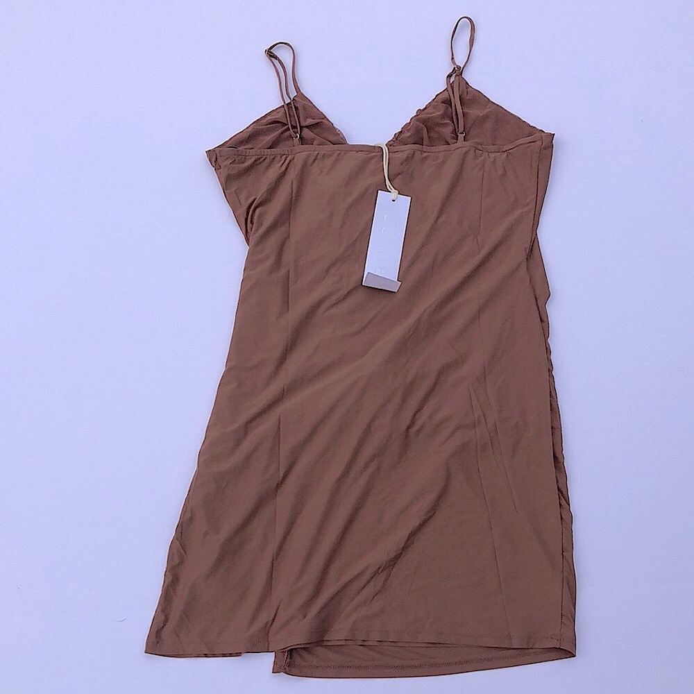 NWT Urban Outfitters Lumiere Spaghetti Strap Mini Dress In Cocoa Various… - Picture 5 of 8